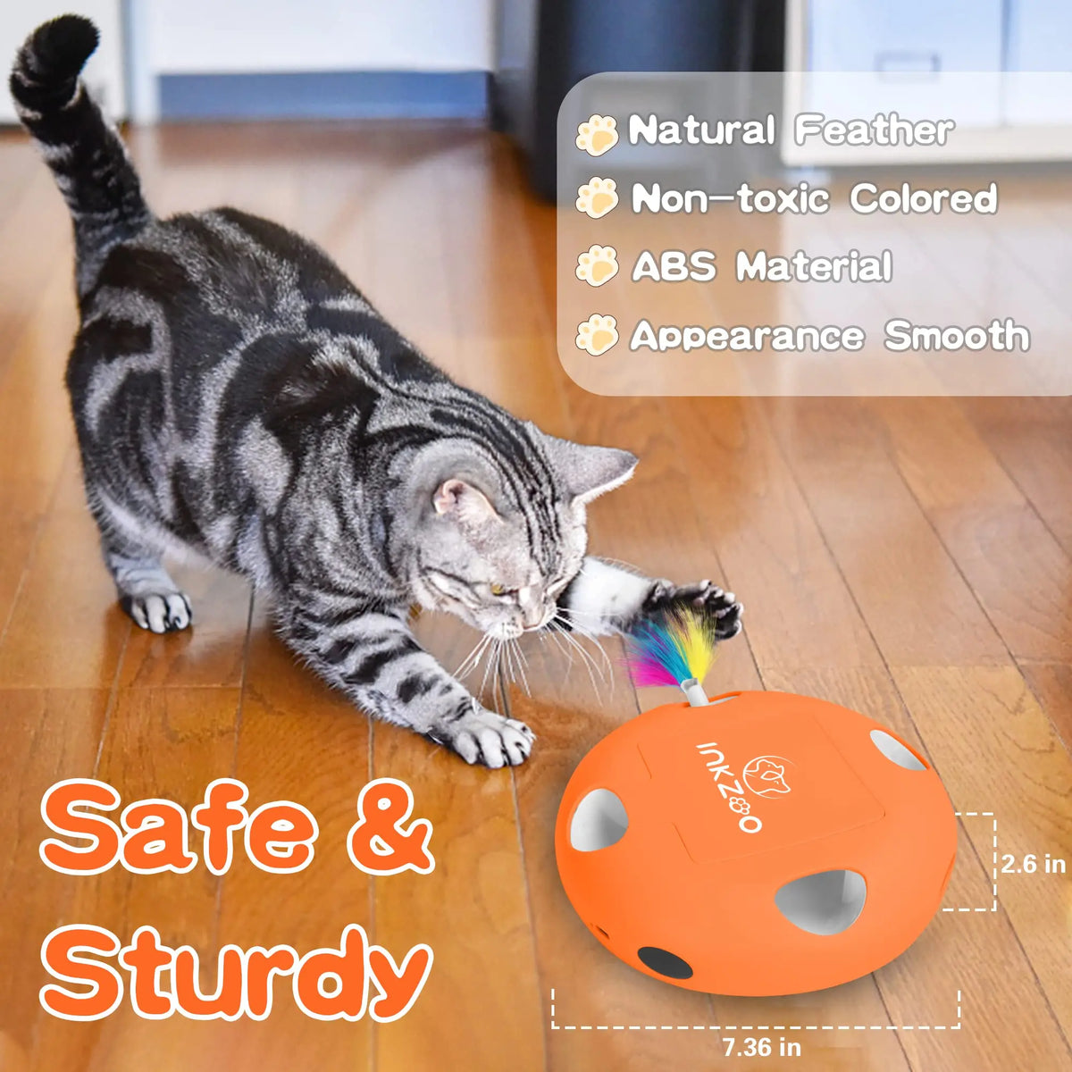 Cat Toys, Interactive Cat Toys for Indoor Cats, Ultra Fun Smart Interactive Kitten Toy, Automatic 7 Holes Mice Whack-A-Mole