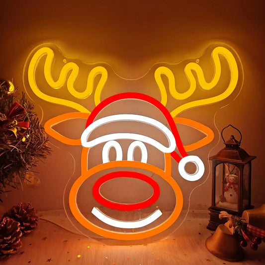 Christmas Neon Signs LED Neon Lights for Wall Decor Bedroom Livingroom Christmas Party Decorations A Great Gift for Children