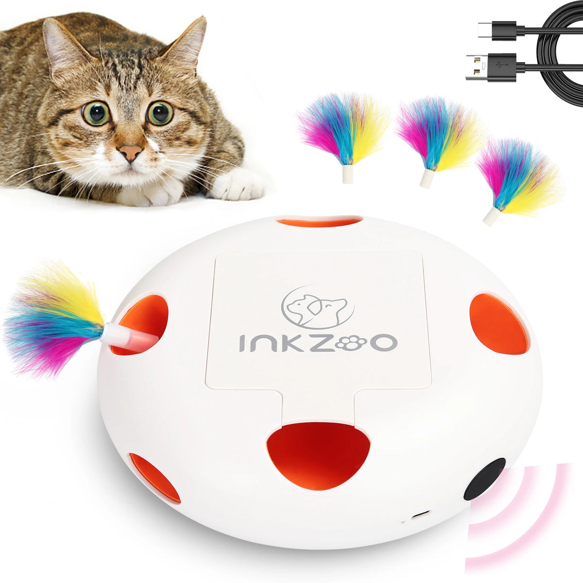 Cat Toys, Interactive Cat Toys for Indoor Cats, Ultra Fun Smart Interactive Kitten Toy, Automatic 7 Holes Mice Whack-A-Mole