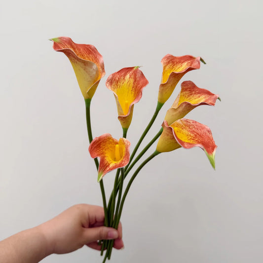 10Pc Artificial Flowers EVA Calla Lily Wedding Decor Fake Flowers Calla Bridal Bouquet Party Table Floral Arrangement Home Decor