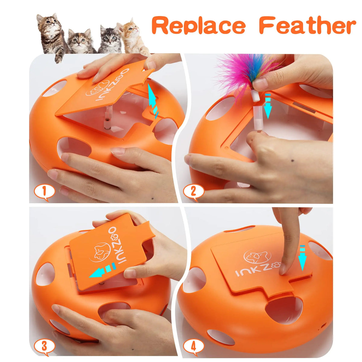 Cat Toys, Interactive Cat Toys for Indoor Cats, Ultra Fun Smart Interactive Kitten Toy, Automatic 7 Holes Mice Whack-A-Mole
